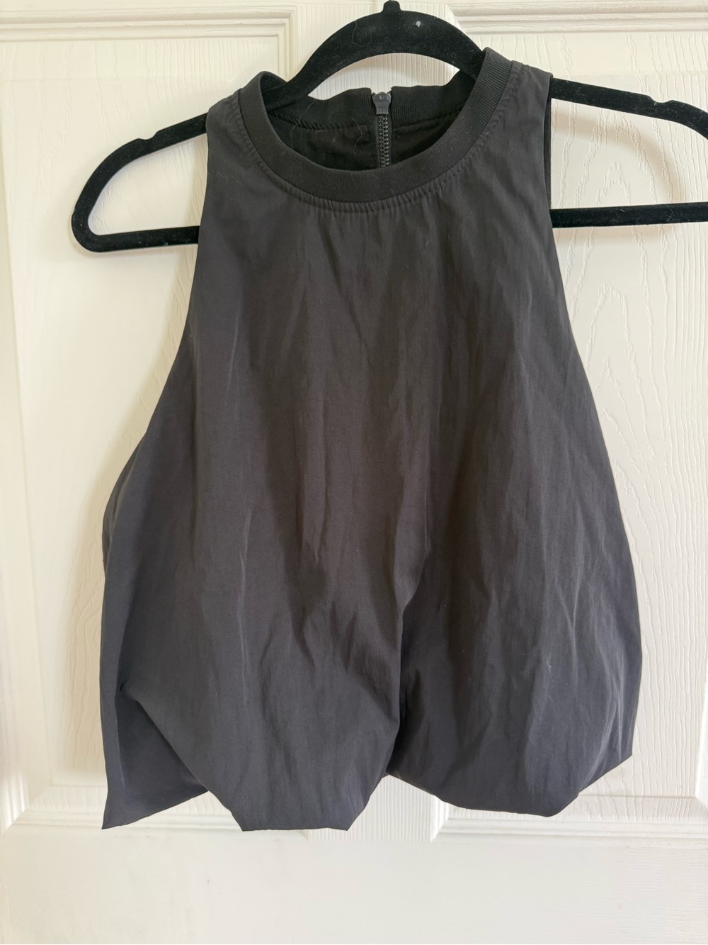 Zara Black Sleeveless High-Neck Top